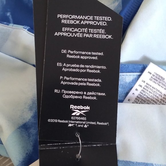 🆕Reebok Women's Lux Bold Graphic Leggings,Chalk Blue, Brand New, NWT, Authentic - Picture 6 of 11